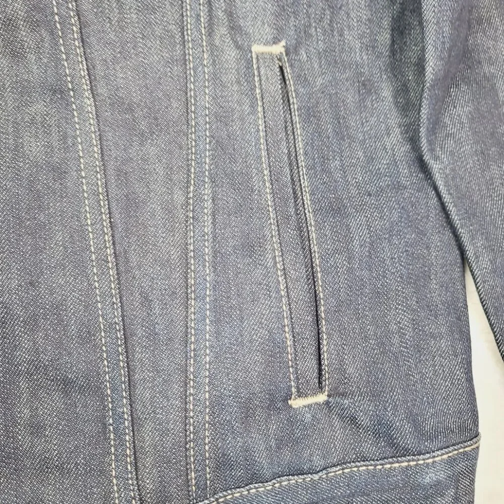Levi's Men's Solid Dark Blue Spread‎ Collar Denim Relaxed Trucker Jacket Size XL - Picture 5 of 12